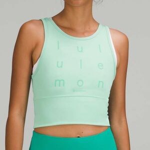 Lululemon Reversible Power Pivot Everlux Tank Top in Wild Mint Size 4